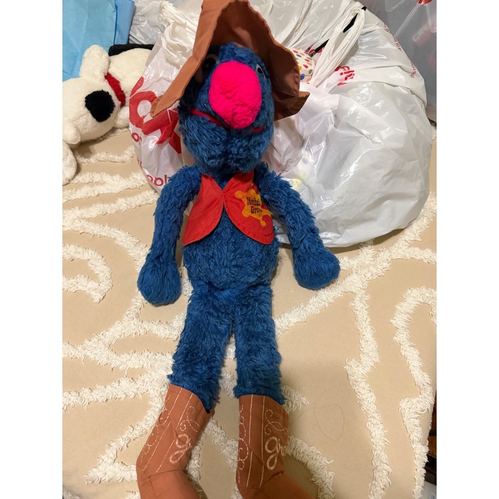 Vintage Knickerbocker Marshall Grover Sesame‎ Street Plush Toy 19" Fast Shipping